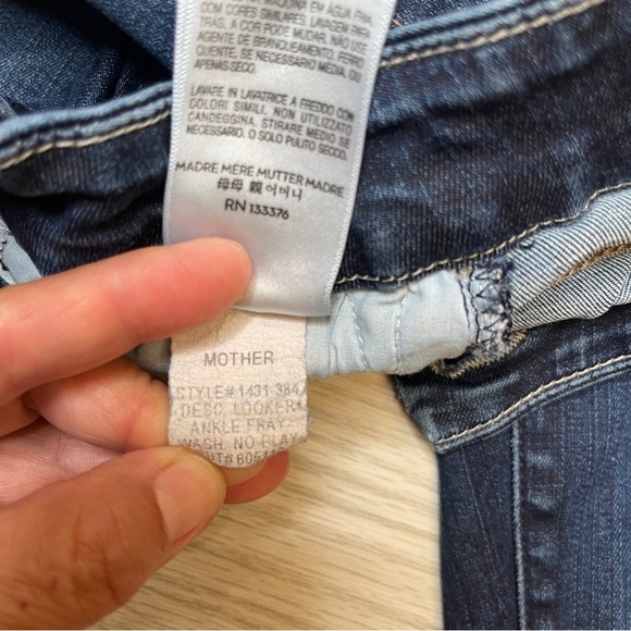 MOTHER Looker Ankle Frey MidRise Skinny Jeans in Wash No Play Women’s size 24 - Picture 9 of 16